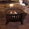 Pure Garden 25-Inch Round Outdoor Wood Burning Firepit/Fireplace, Black 50-FP189 - alternate 1